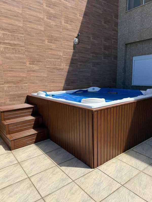 Deck alumínio spa escada lateral